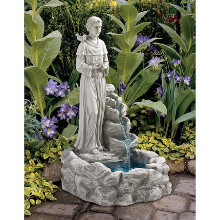 Nature's Blessed Prayer St. Francis Sculptural Fountain